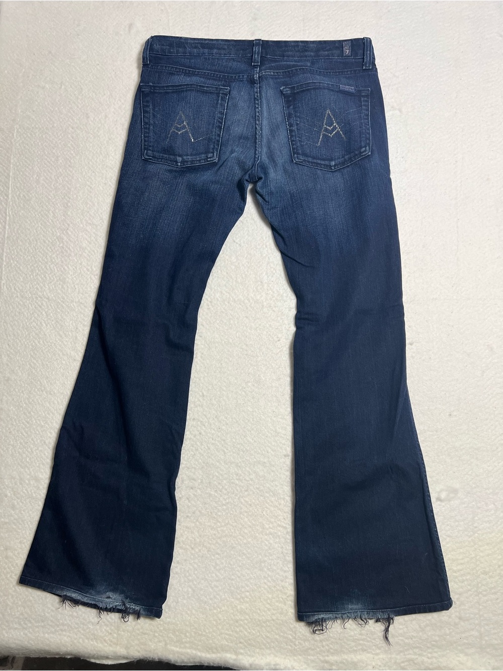7 For All Mankind Dark Blue Flare Jeans